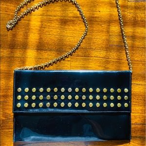 Faux Black Leather Cocktail Purse Provided By: BITTERSWEETNESS BOUTIQUE . 👛